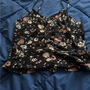 American Eagle Outfitters Black Floral Camisole